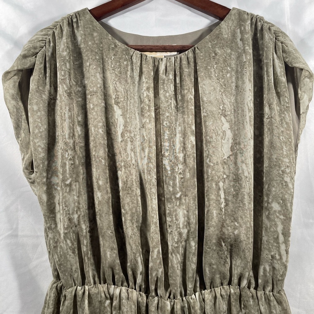 MICHAEL Michael Kors Cinched Waist Ruched Short Sleeve Dress Size 10 - Picture 6 of 8